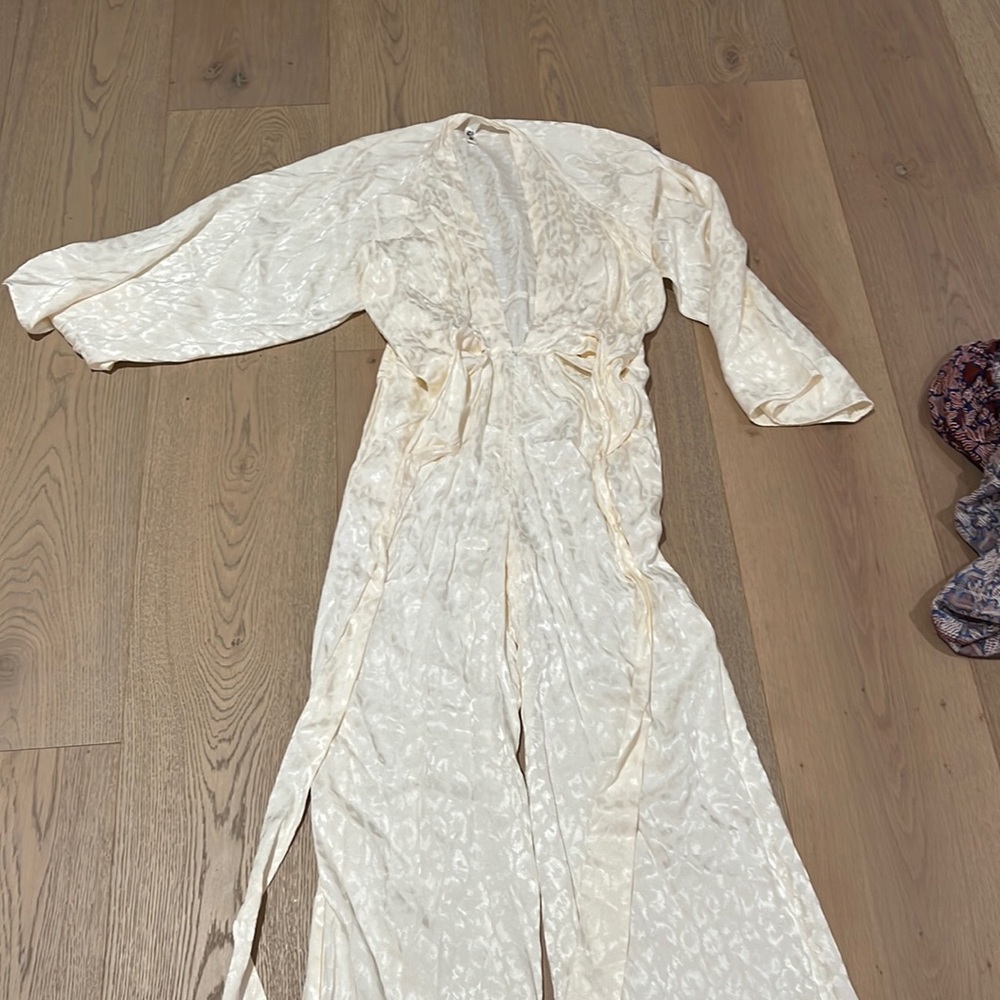 Rat and Boa kimono white jumpsuit